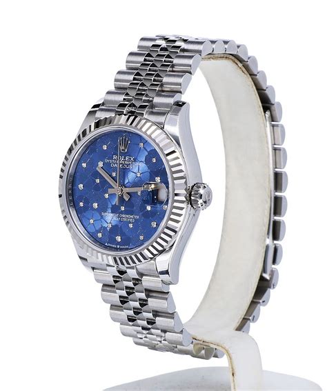 ladies rolex floral dial|Rolex datejust 31 blue dial.